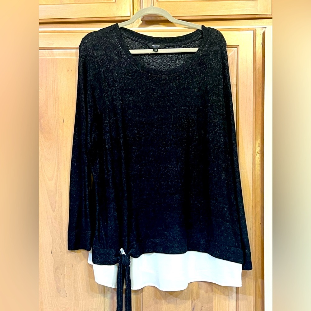 SIMPLY VERA BY VERA WANG TWO IN ONE MIXED MEDIA TUNIC SIZE XXL